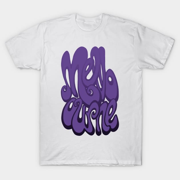 Melbourne writing - Ultra Violet Purple T-Shirt by BigNoseArt